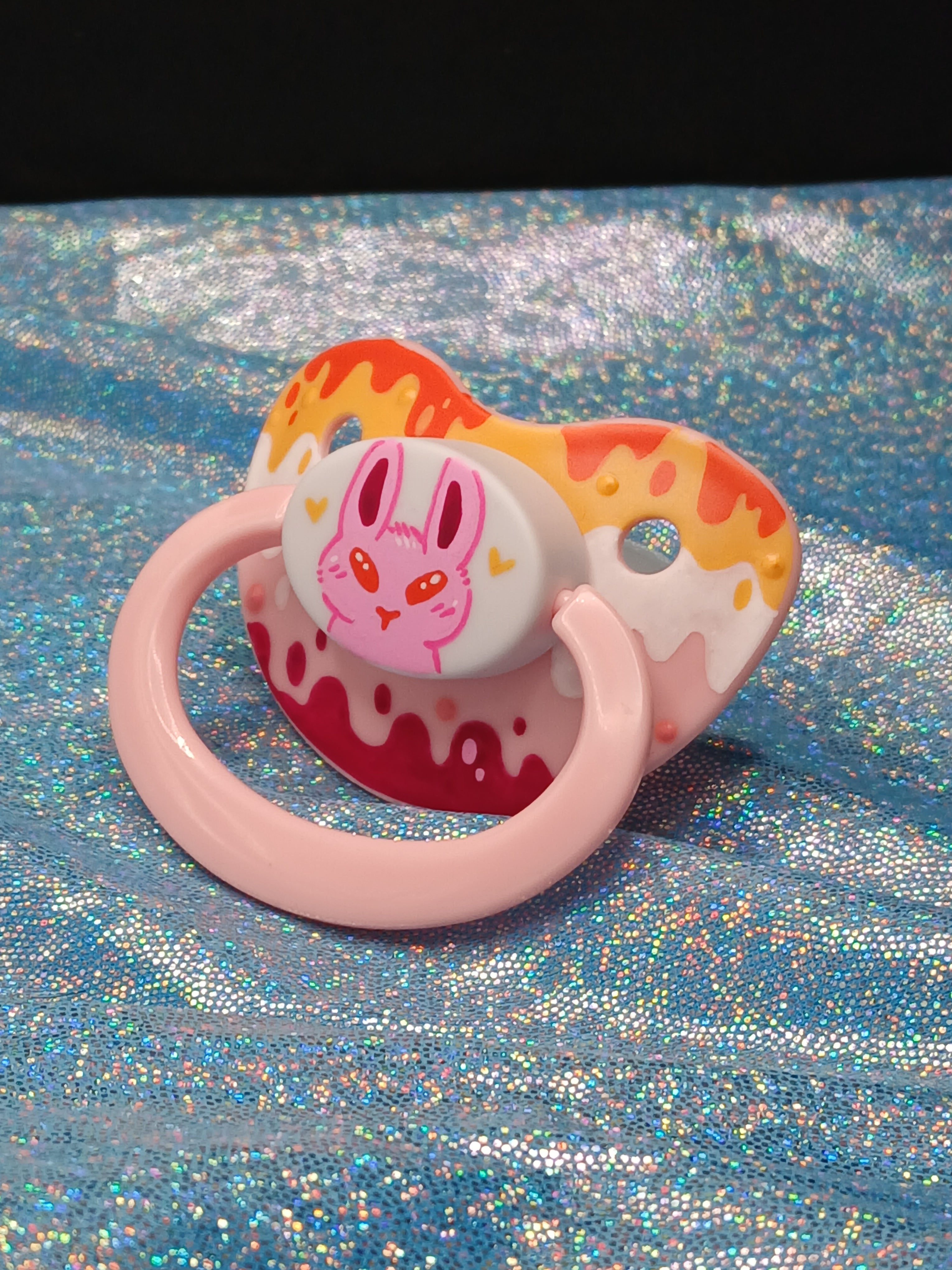 Sunset Bunny - Adult OOAK Hand-Painted Pacifier