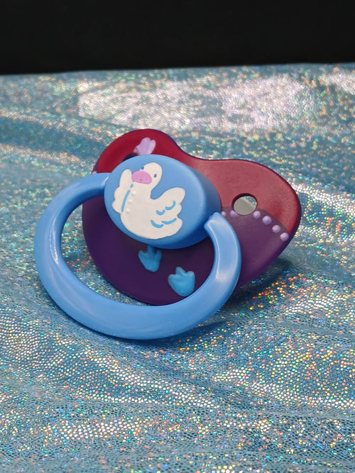 Bye Bye Goose - Adult OOAK Hand-Painted Pacifier