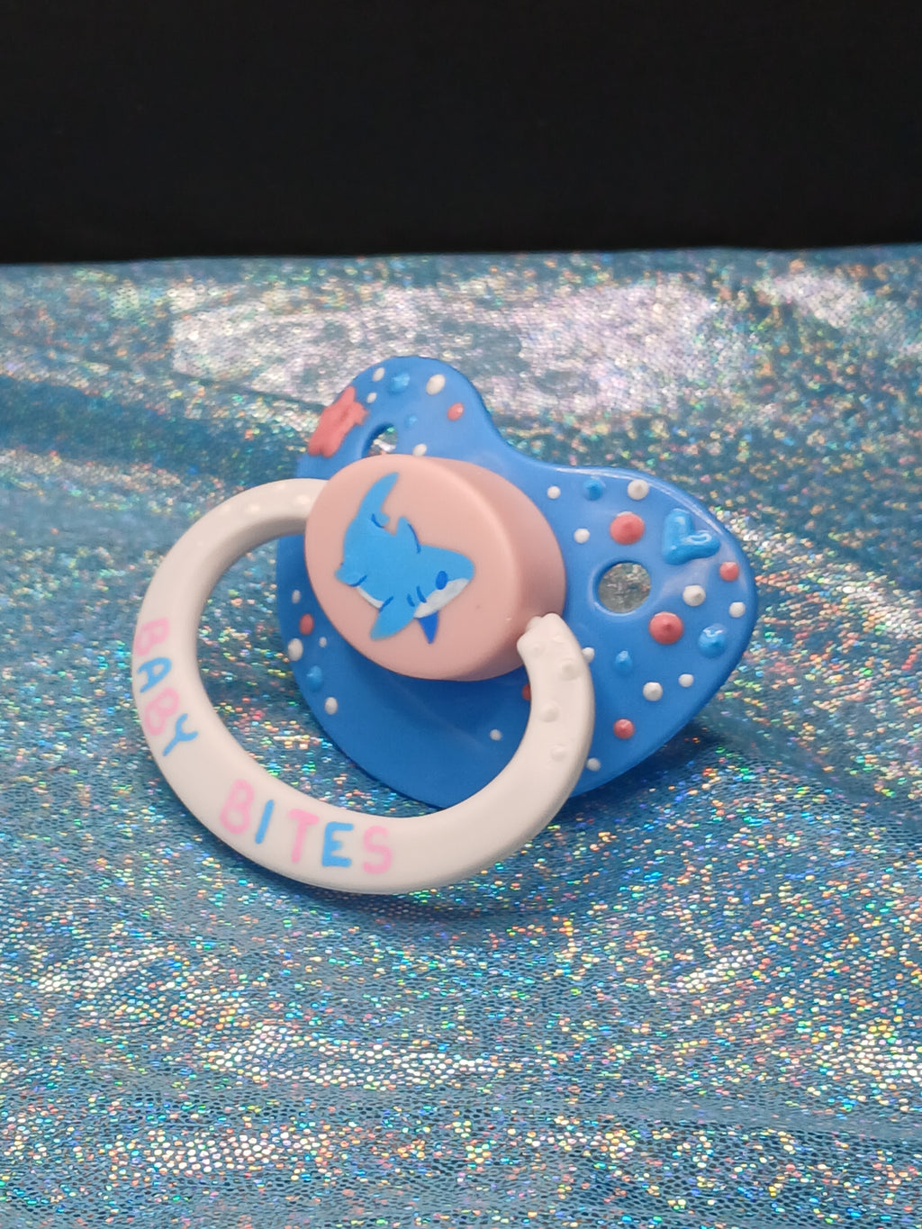 Baby Bites - Adult OOAK Hand-Painted Pacifier