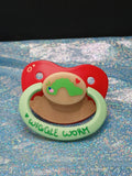 Wiggle Worm - Adult OOAK Hand-Painted Pacifier