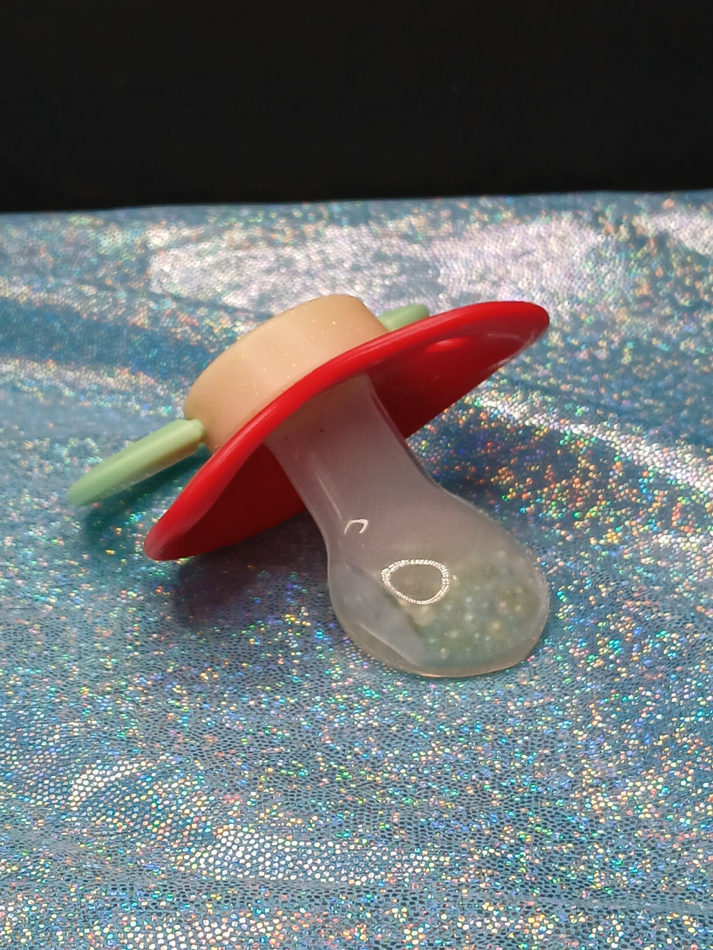 Wiggle Worm - Adult OOAK Hand-Painted Pacifier