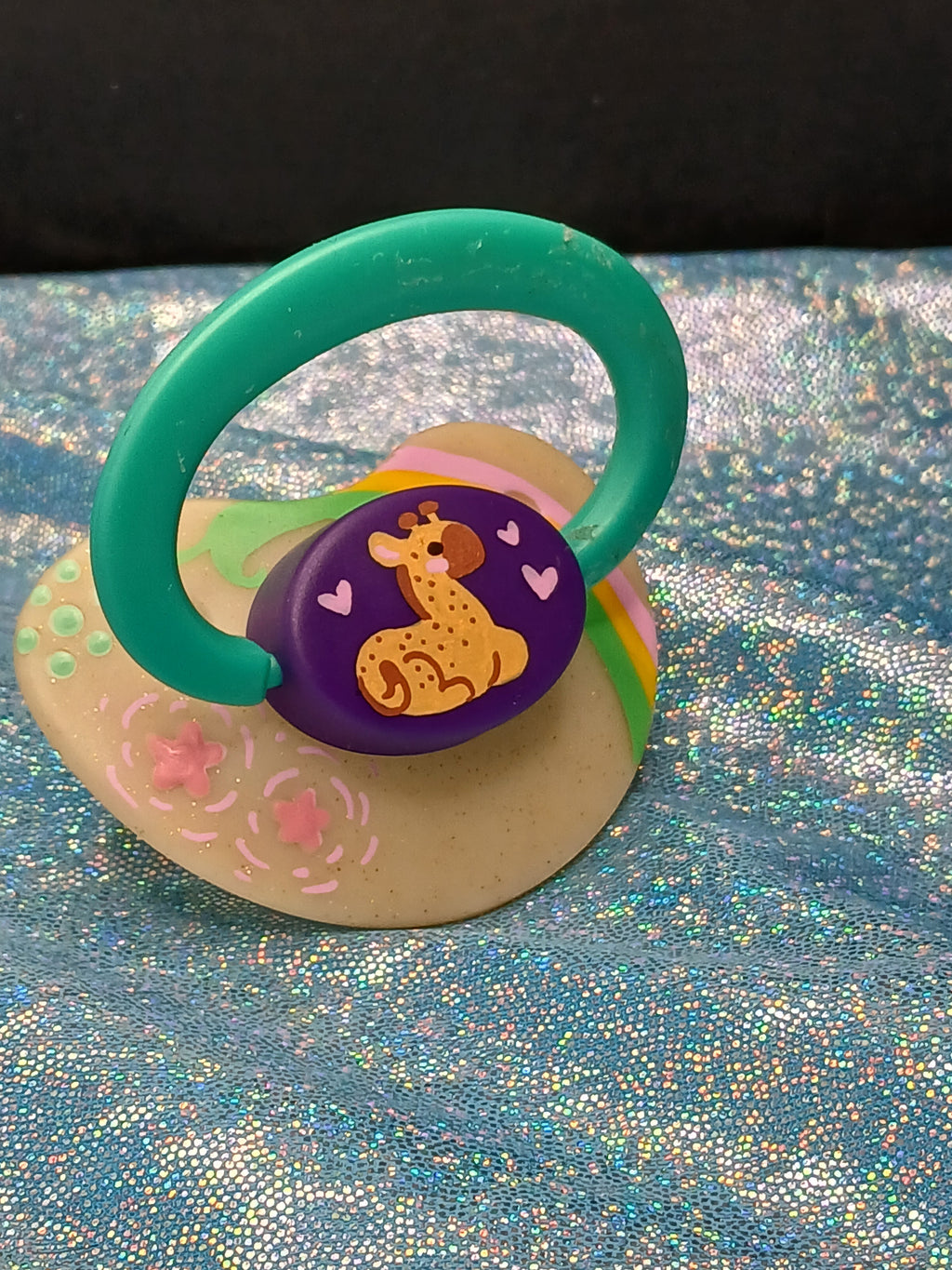 Soft Giraffe - Adult OOAK Hand-Painted Pacifier