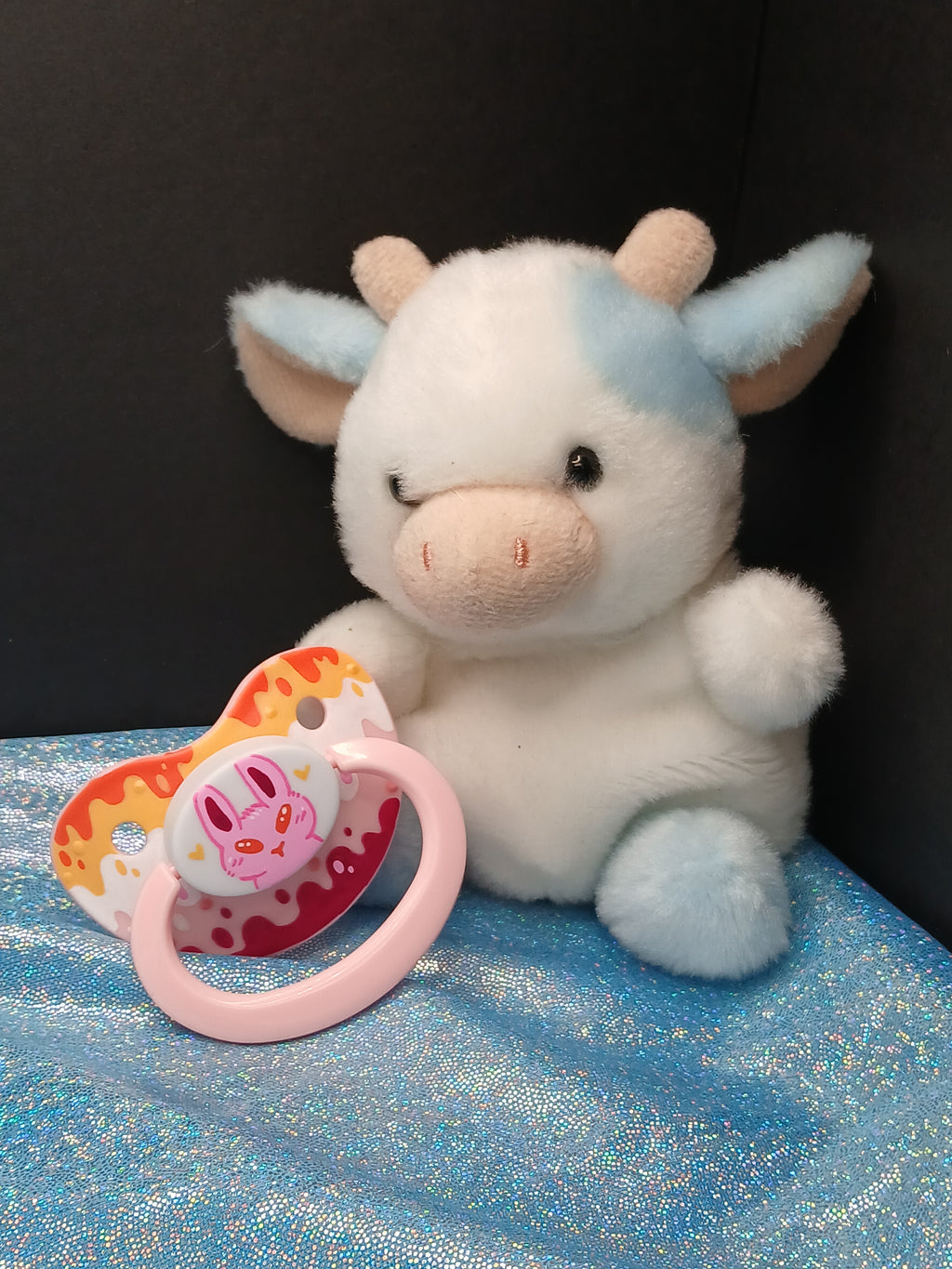 Sunset Bunny - Adult OOAK Hand-Painted Pacifier