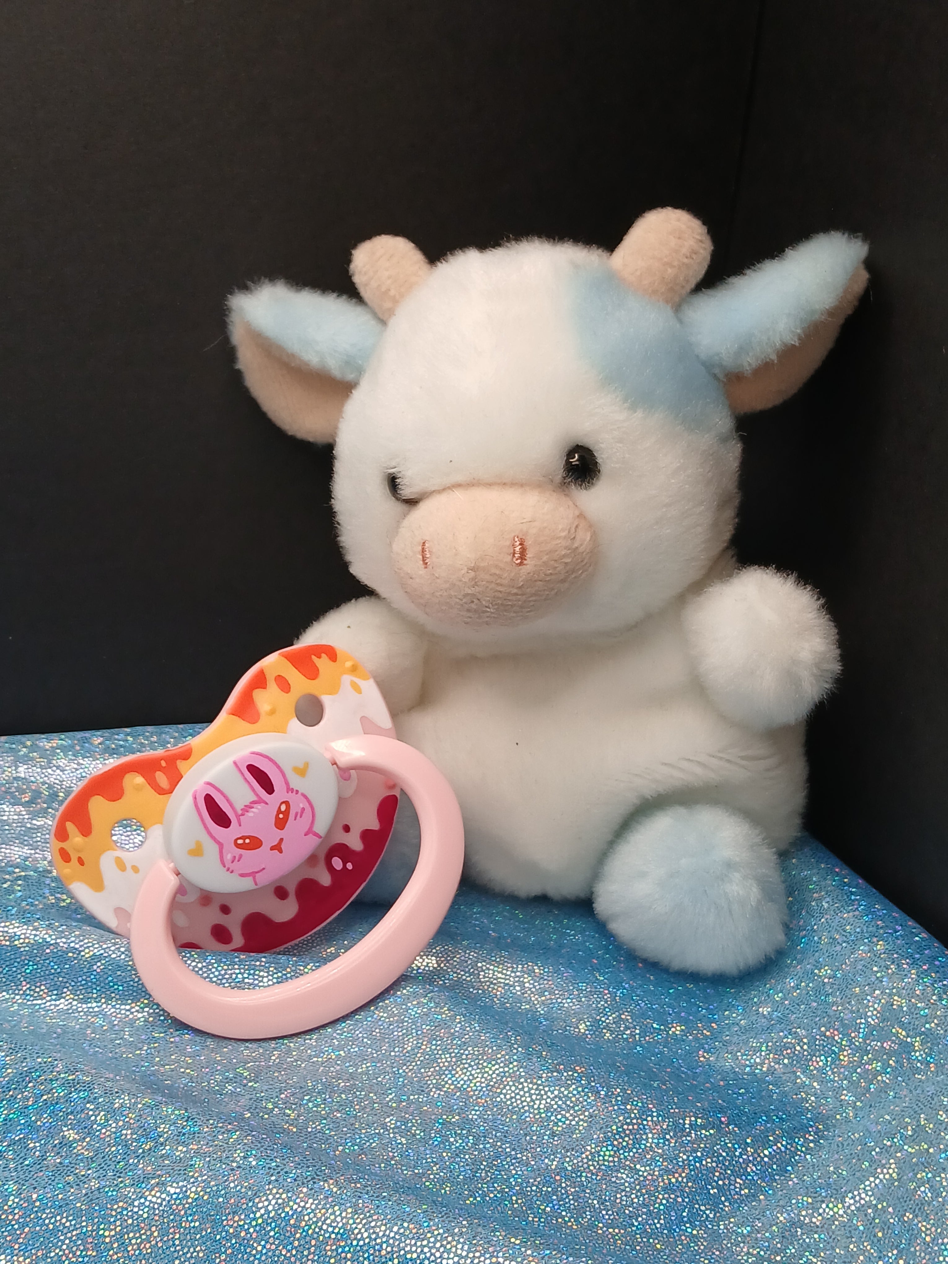 Sunset Bunny - Adult OOAK Hand-Painted Pacifier