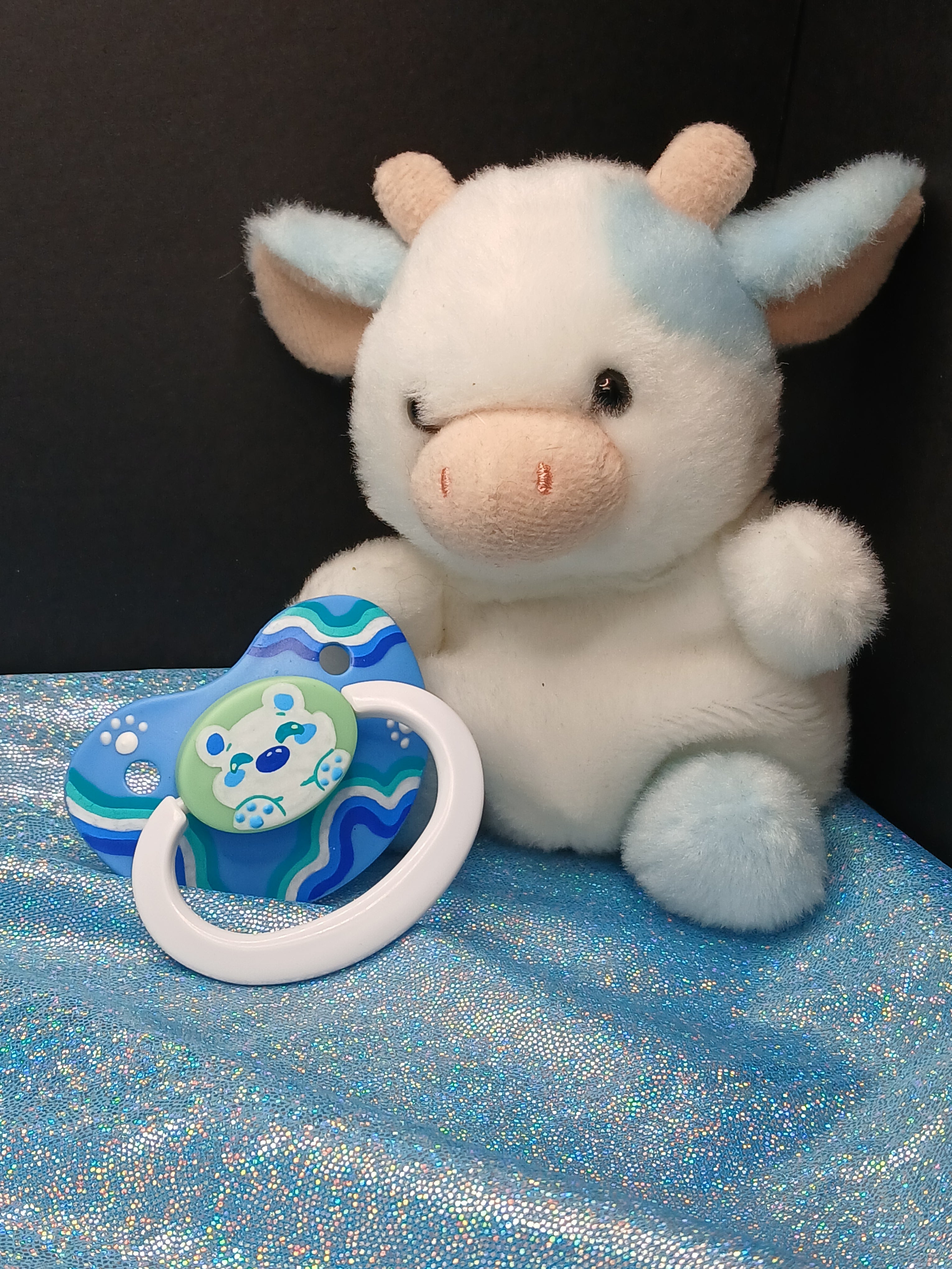Ocean Waves Bear - Adult OOAK Hand-Painted Pacifier