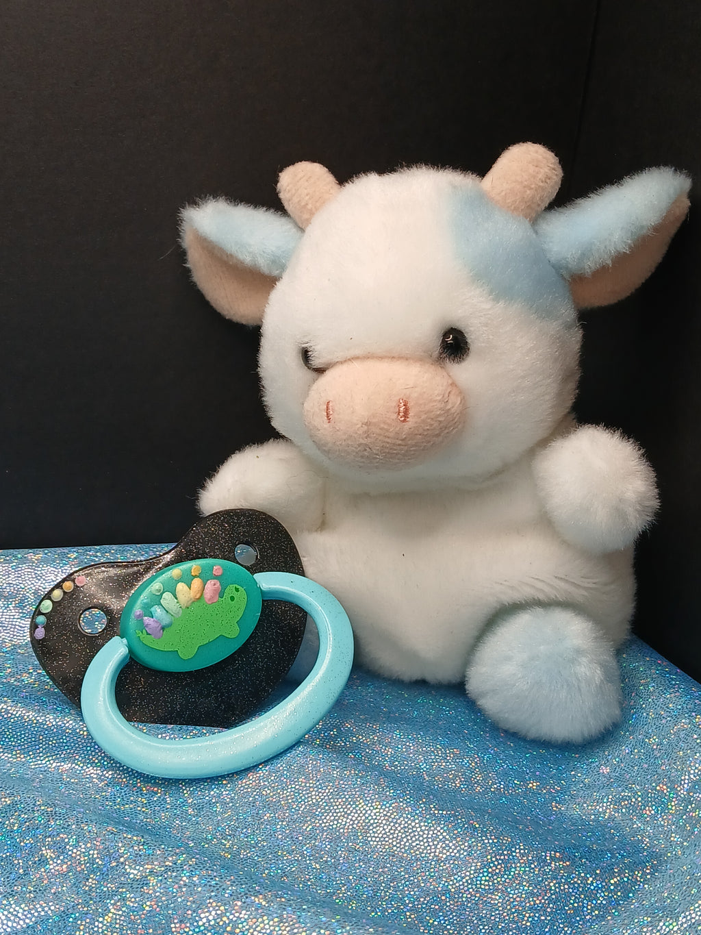 Pastel Stego - Adult OOAK Hand-Painted Pacifier