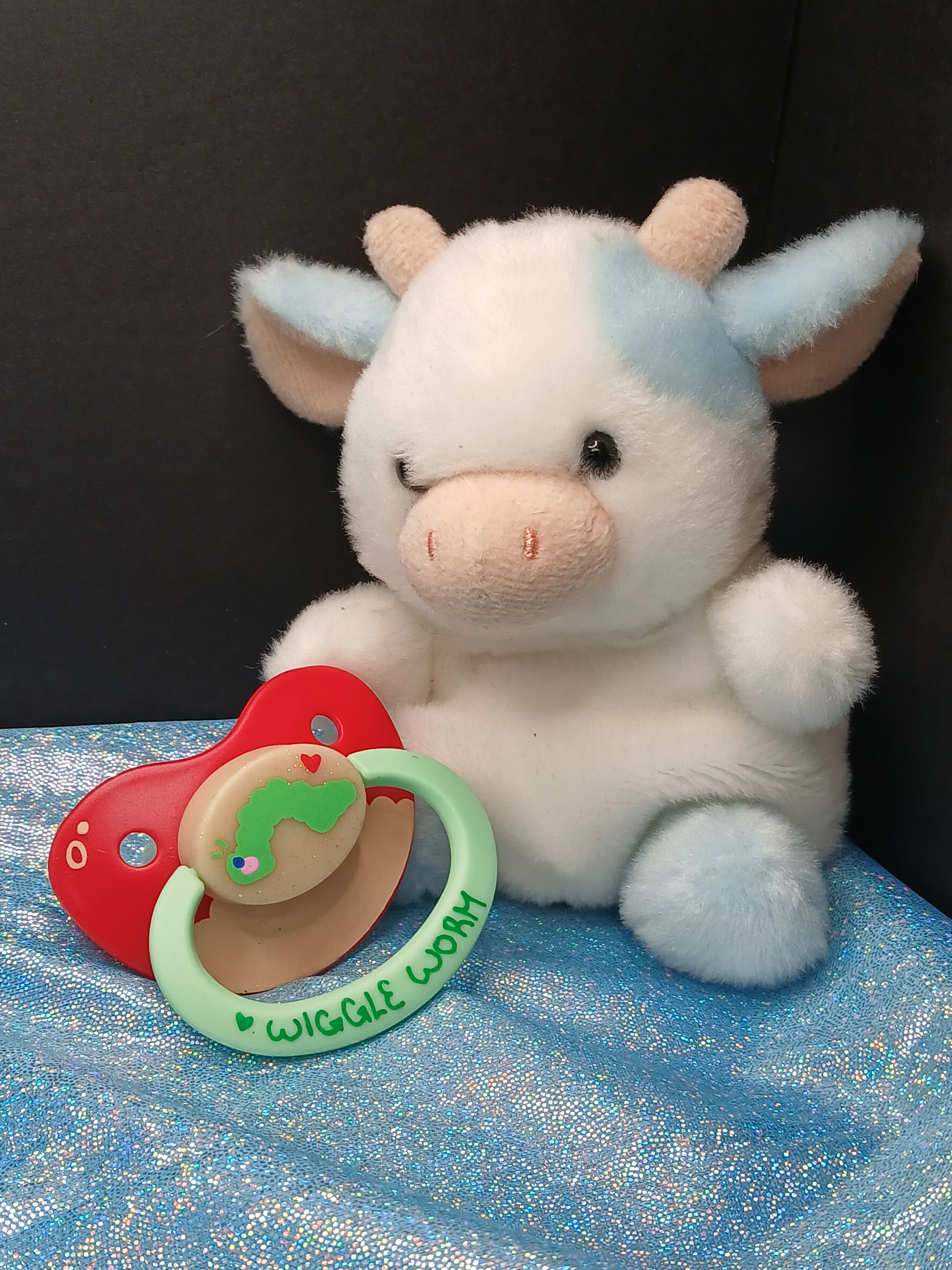 Wiggle Worm - Adult OOAK Hand-Painted Pacifier