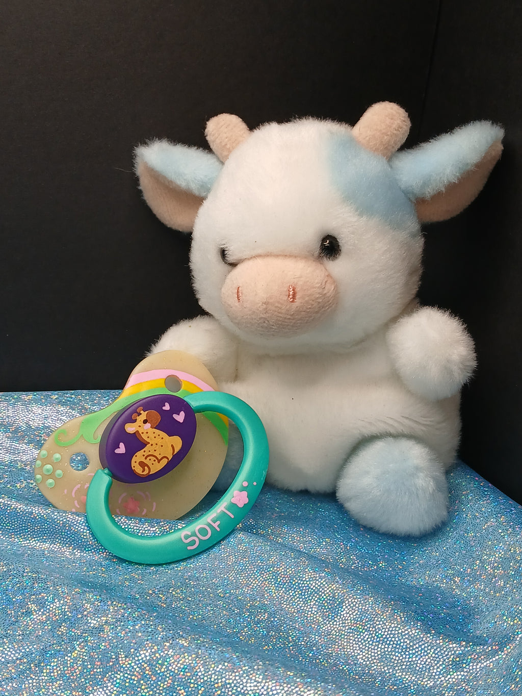 Soft Giraffe - Adult OOAK Hand-Painted Pacifier