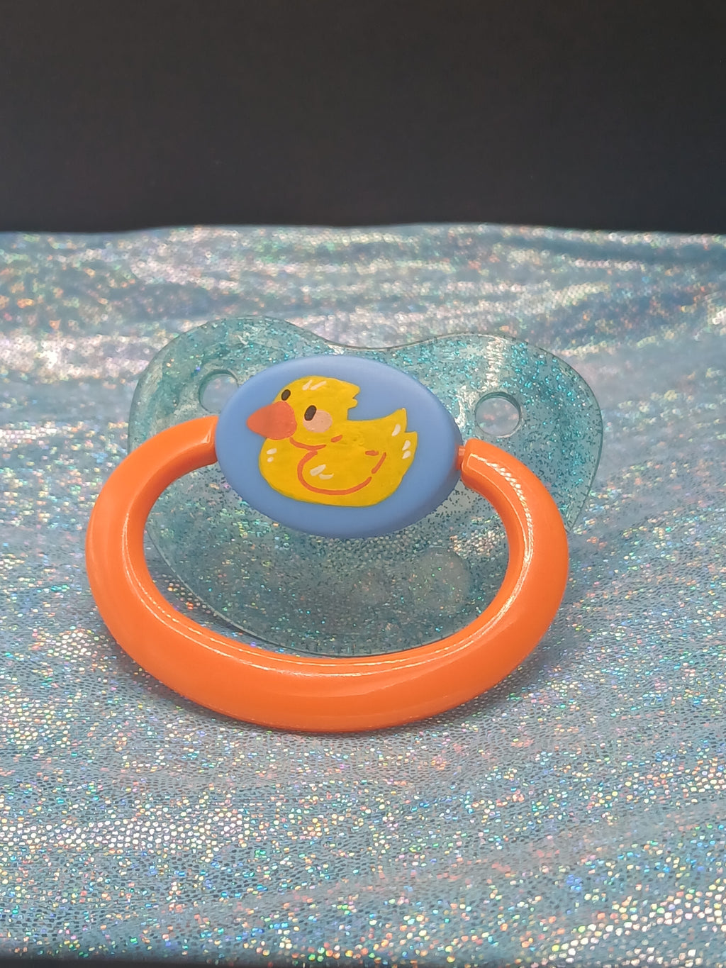 Rubber Ducky - Adult OOAK Hand-Painted Pacifier