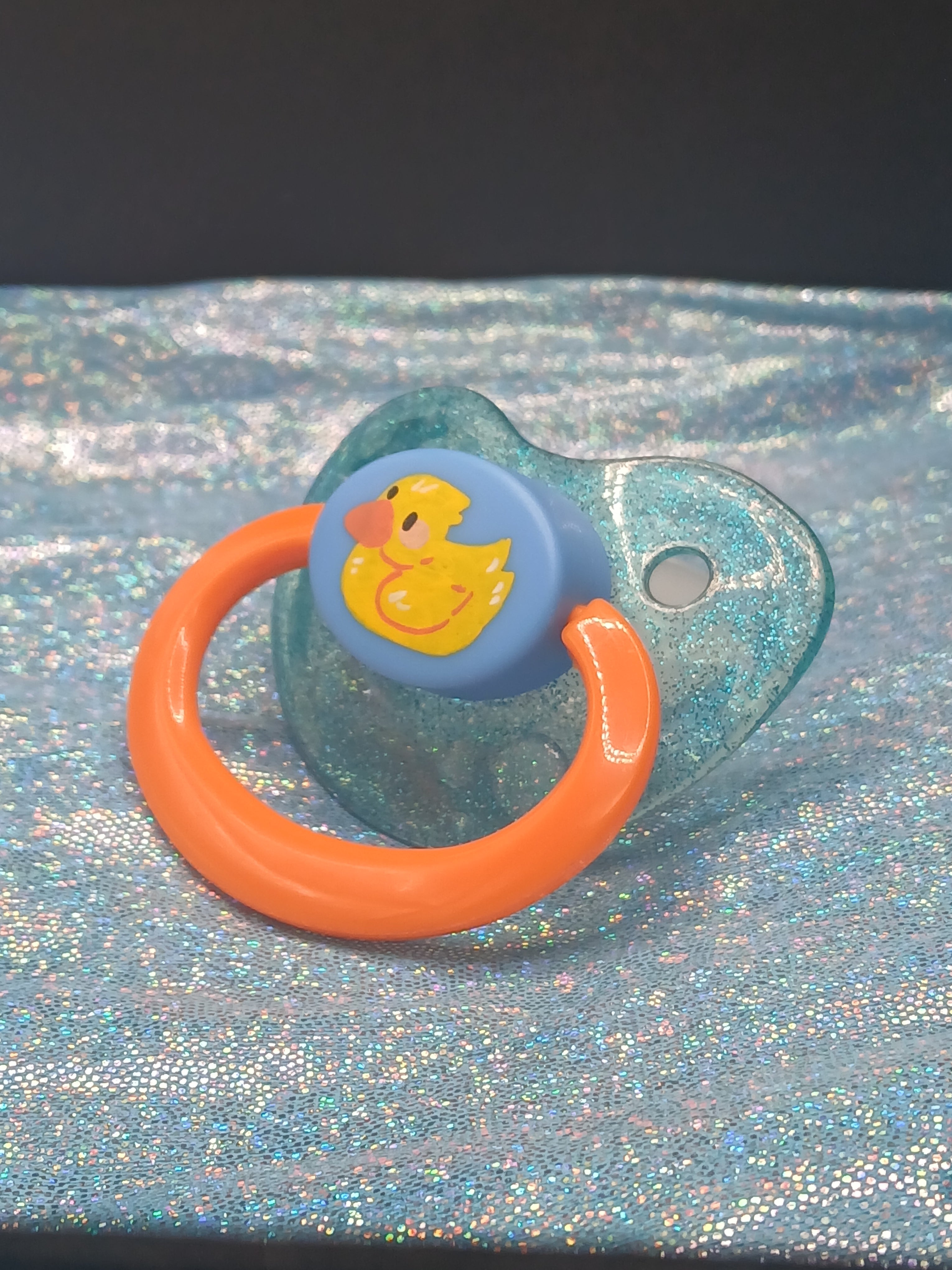 Rubber Ducky - Adult OOAK Hand-Painted Pacifier