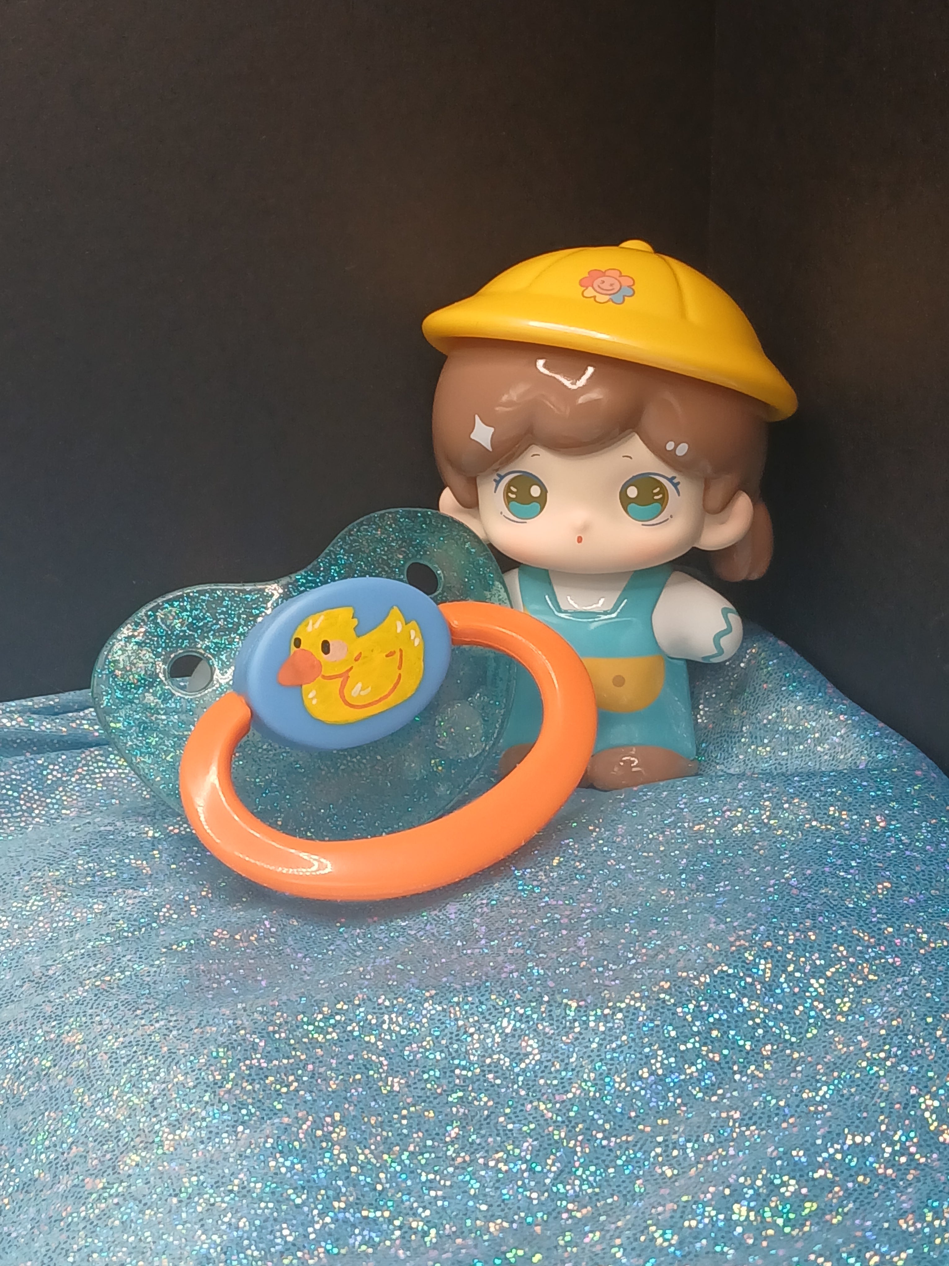 Rubber Ducky - Adult OOAK Hand-Painted Pacifier