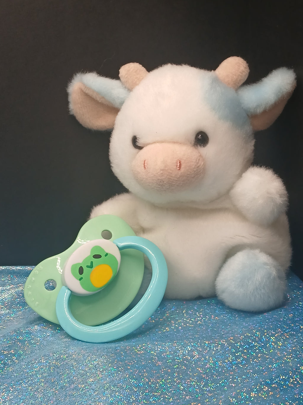 Little Green Frog - Adult OOAK Hand-Painted Pacifier