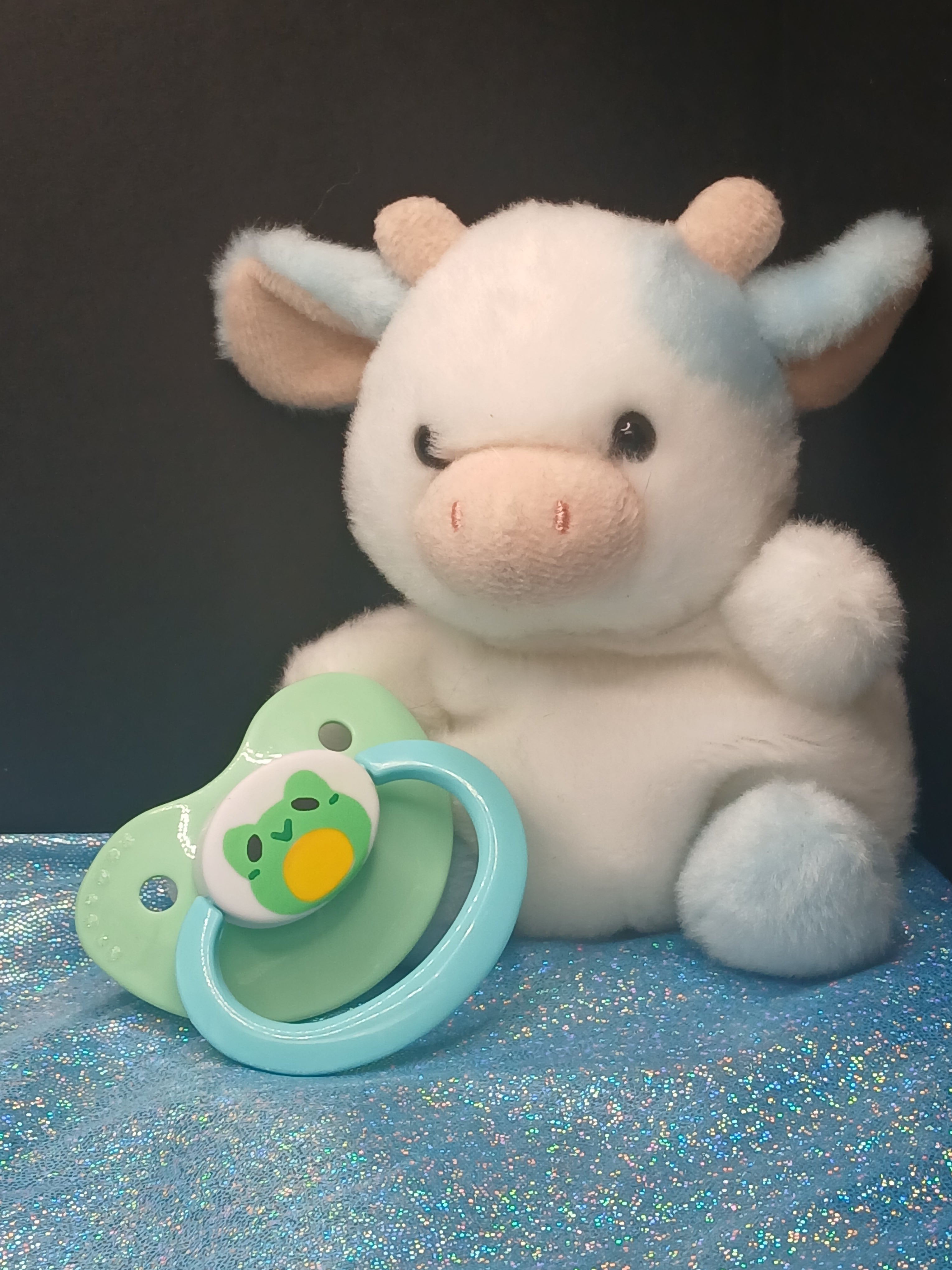 Little Green Frog - Adult OOAK Hand-Painted Pacifier