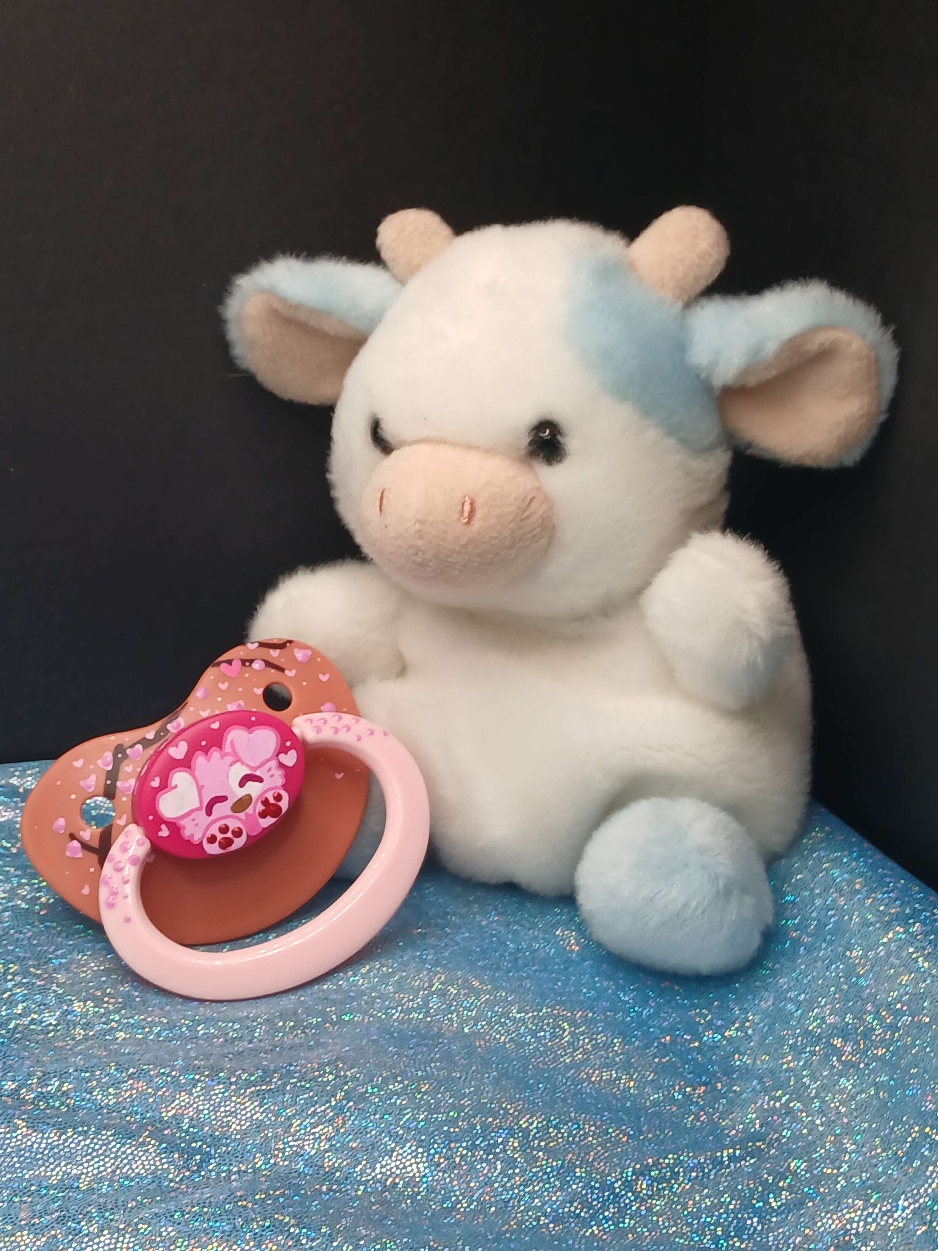 Sakura Puppy - Adult OOAK Hand-Painted Pacifier
