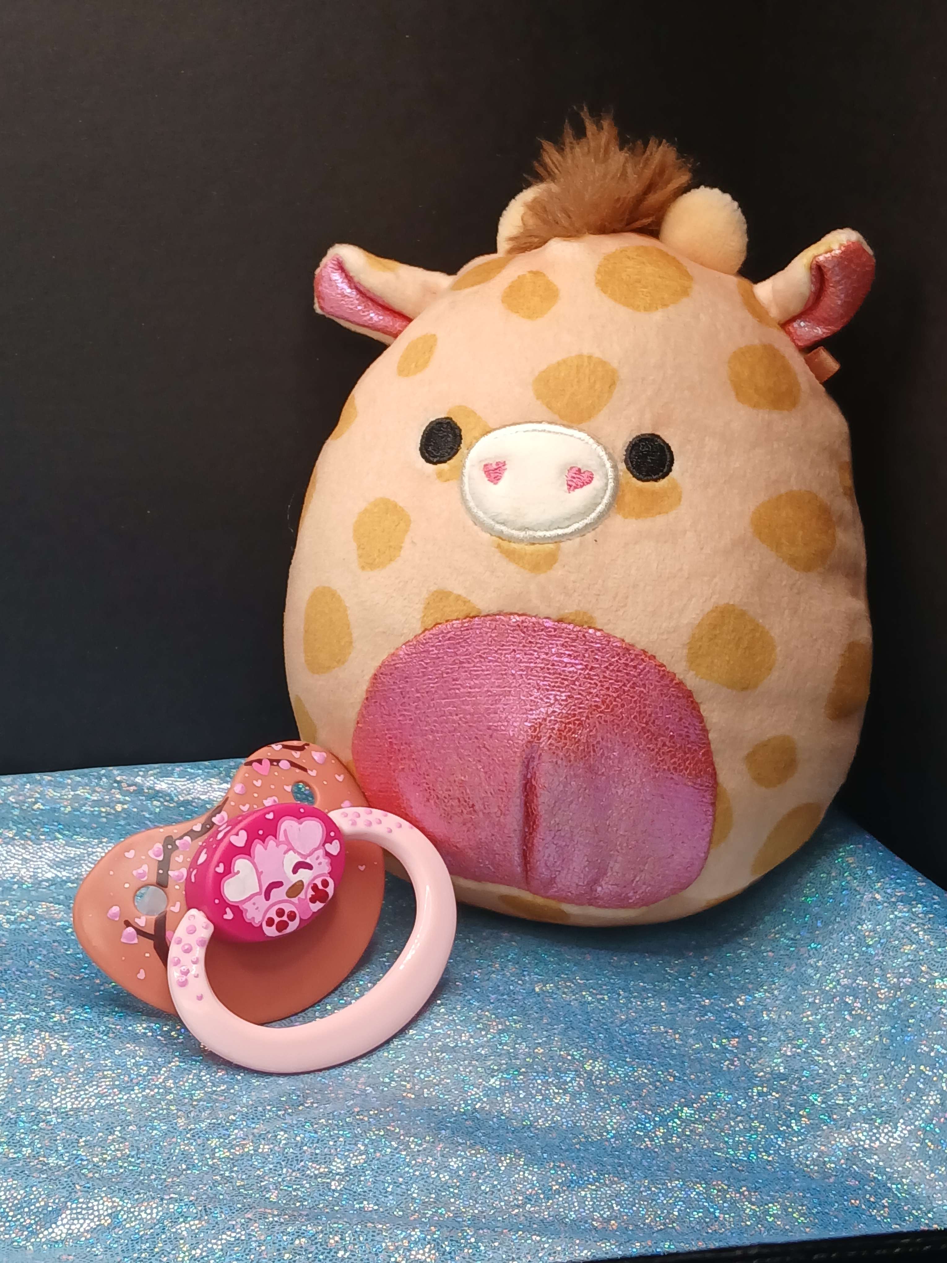 Sakura Puppy - Adult OOAK Hand-Painted Pacifier