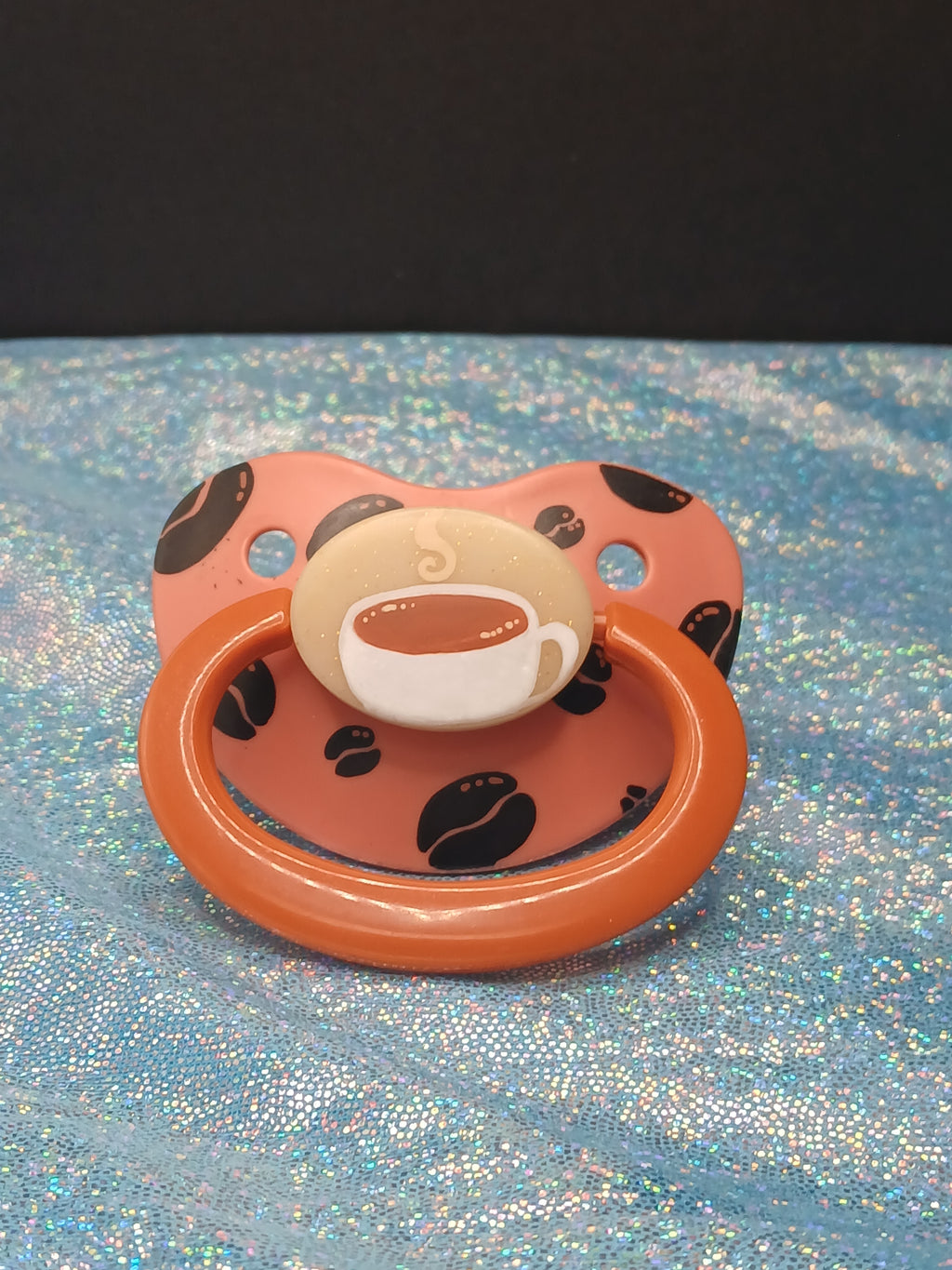 Coffee Beans - Adult OOAK Hand-Painted Pacifier