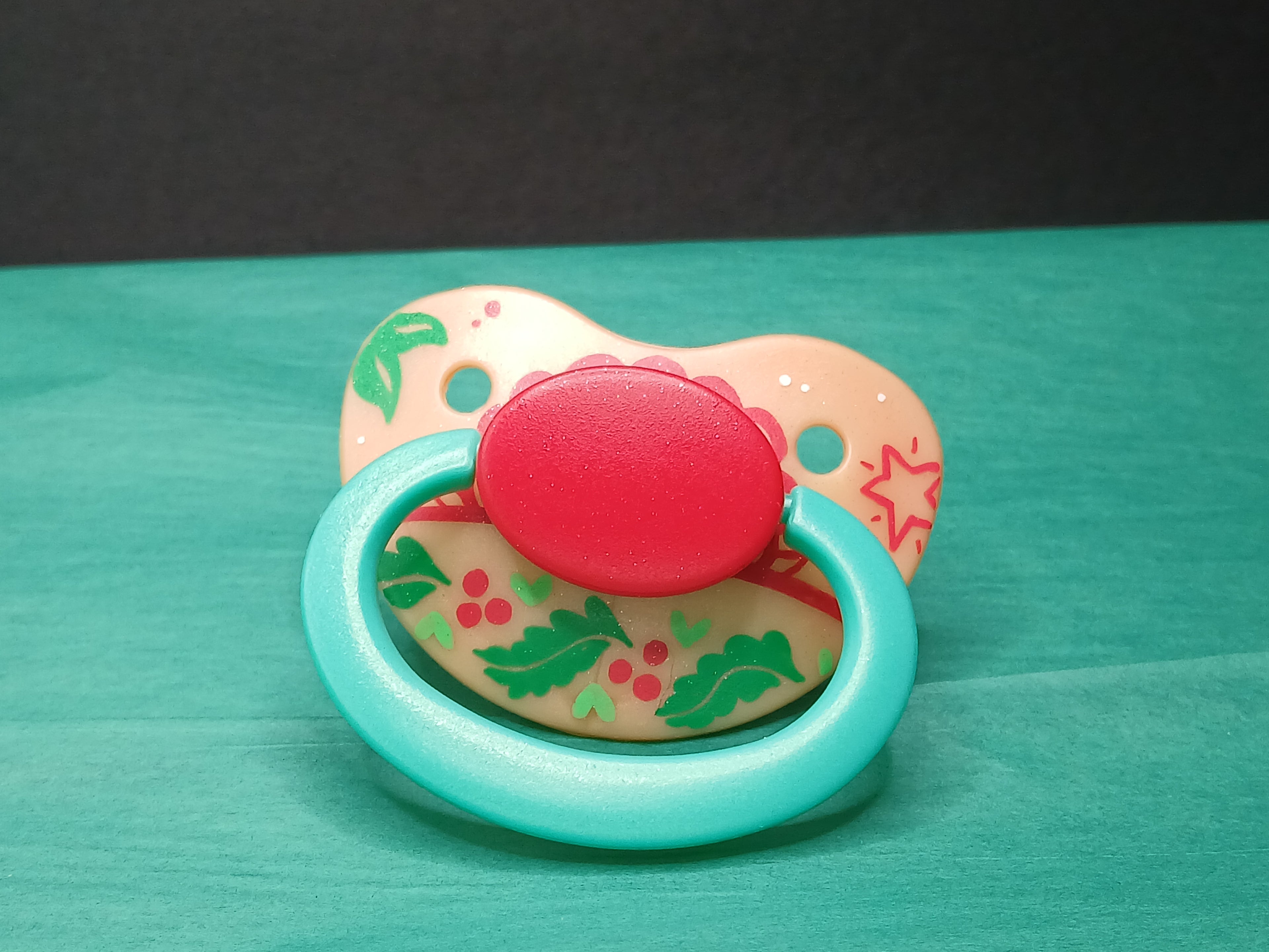 Wreathe - Adult OOAK Hand-Painted Pacifier