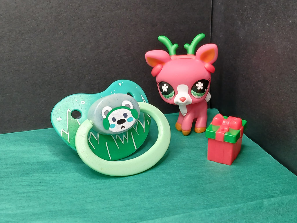 Winter Forest - Adult OOAK Hand-Painted Pacifier