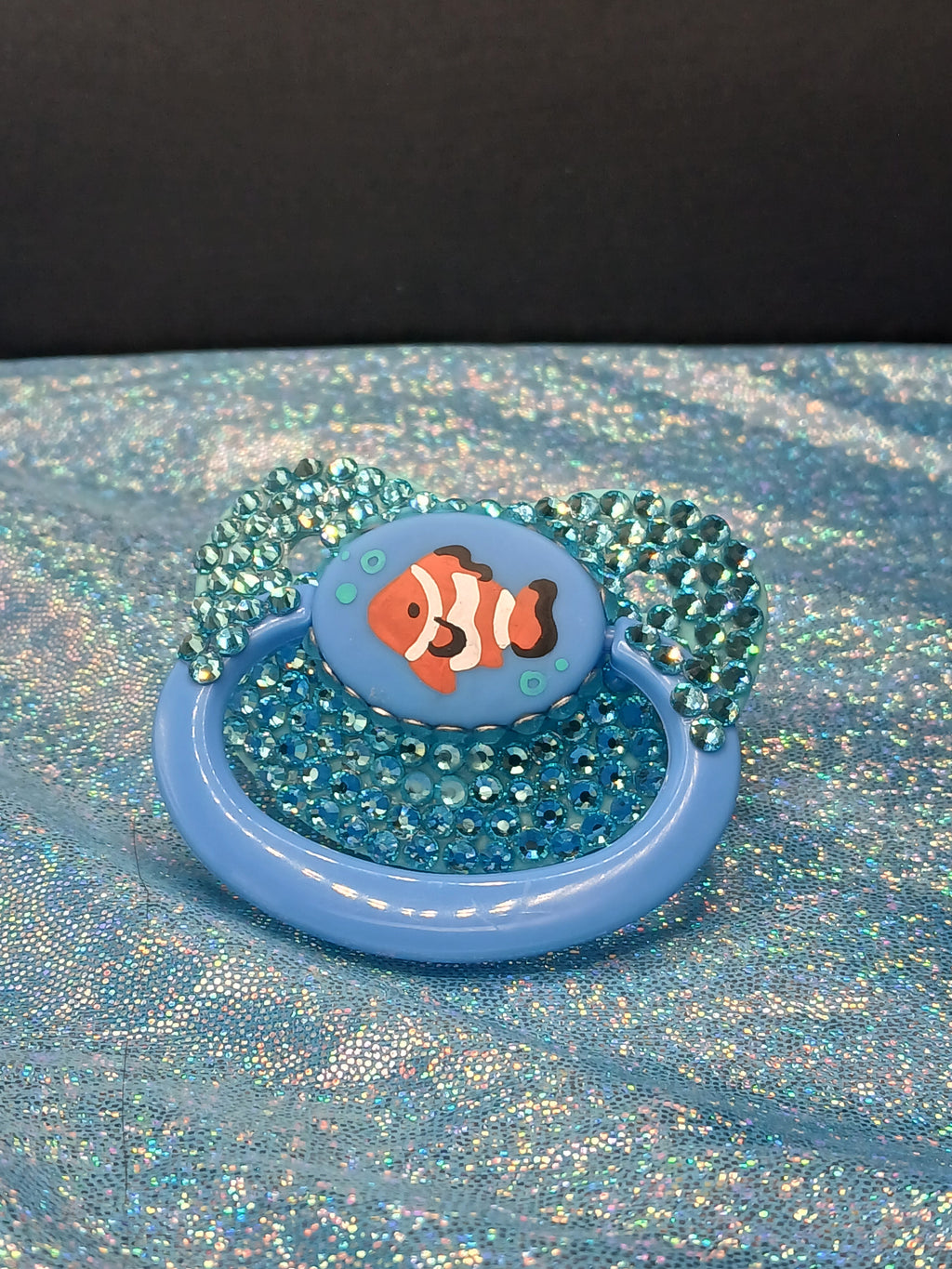 Bejeweled Clown Fish - Adult OOAK Hand-Painted Deco Pacifier