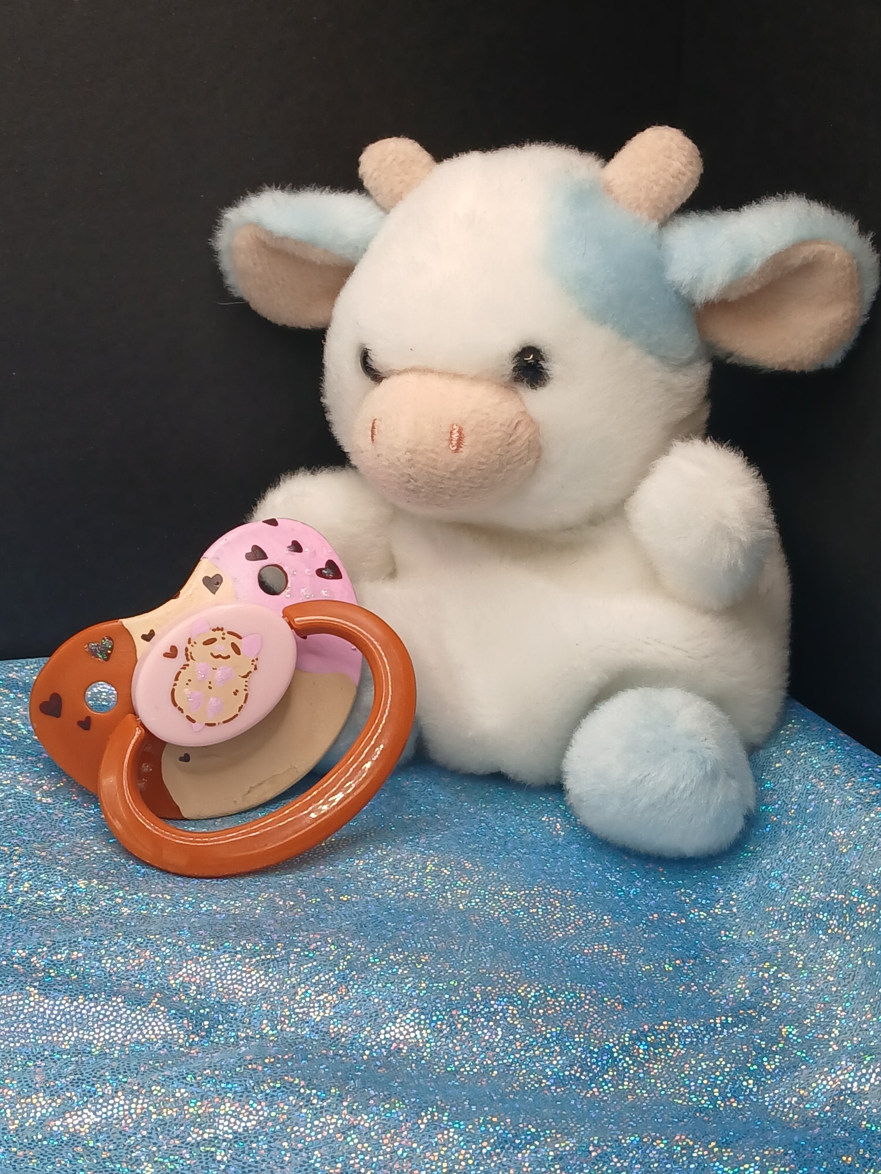 Neapolitan Hamster - Adult OOAK Hand-Painted Pacifier