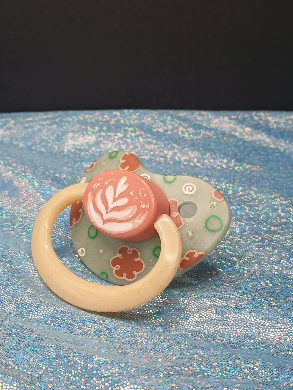 Latte - Adult OOAK Hand-Painted Pacifier