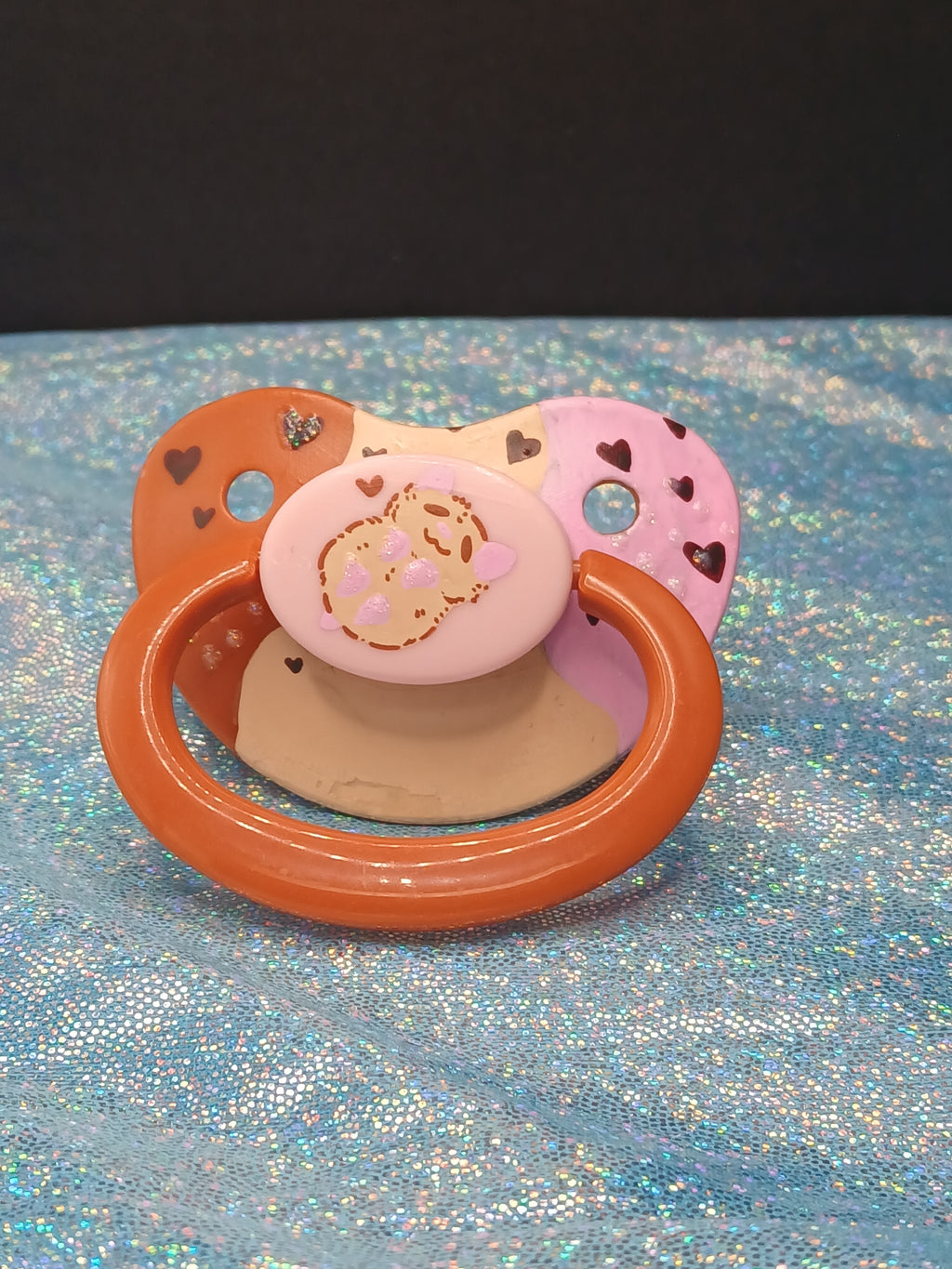 Neapolitan Hamster - Adult OOAK Hand-Painted Pacifier
