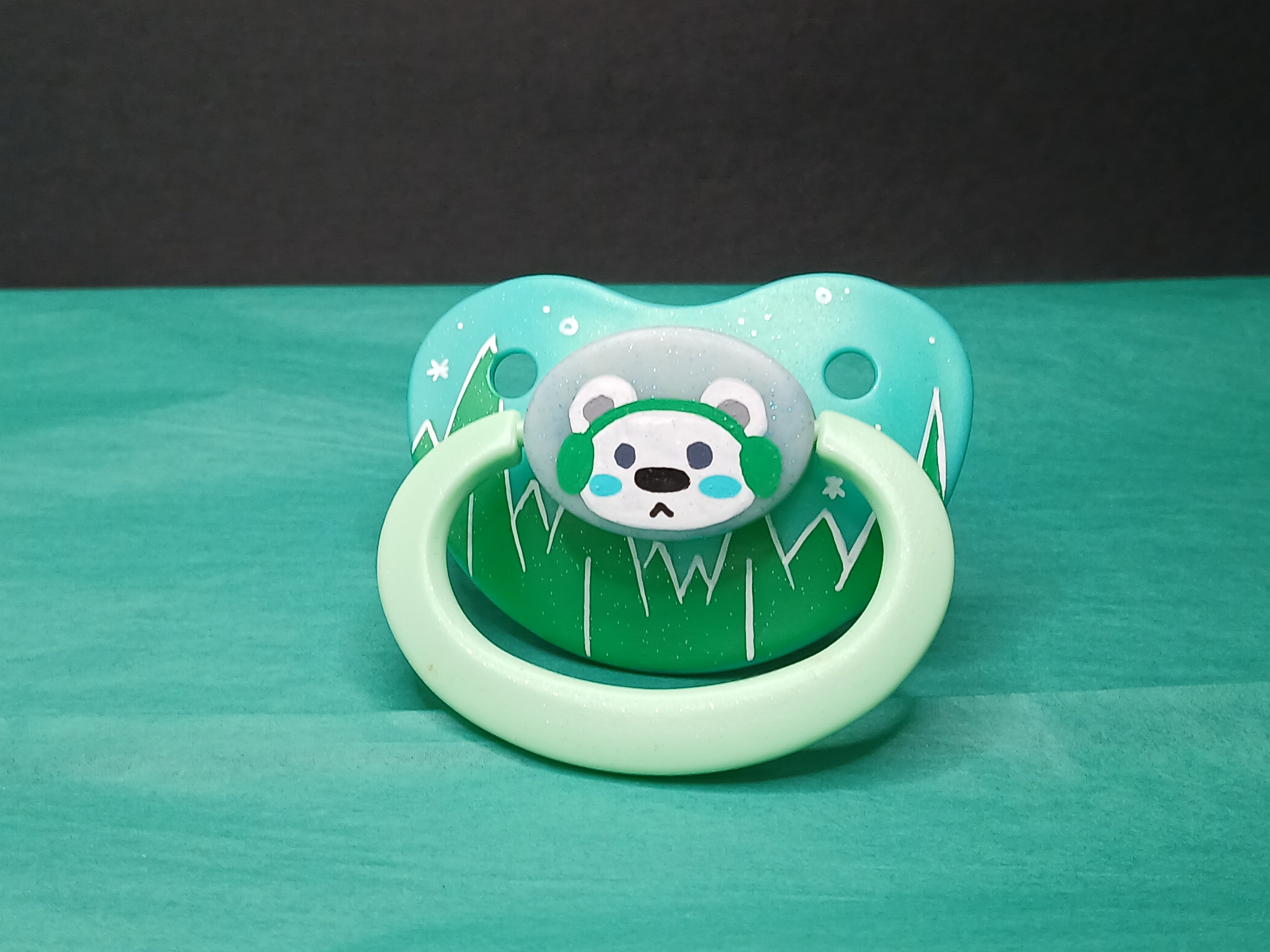 Winter Forest - Adult OOAK Hand-Painted Pacifier