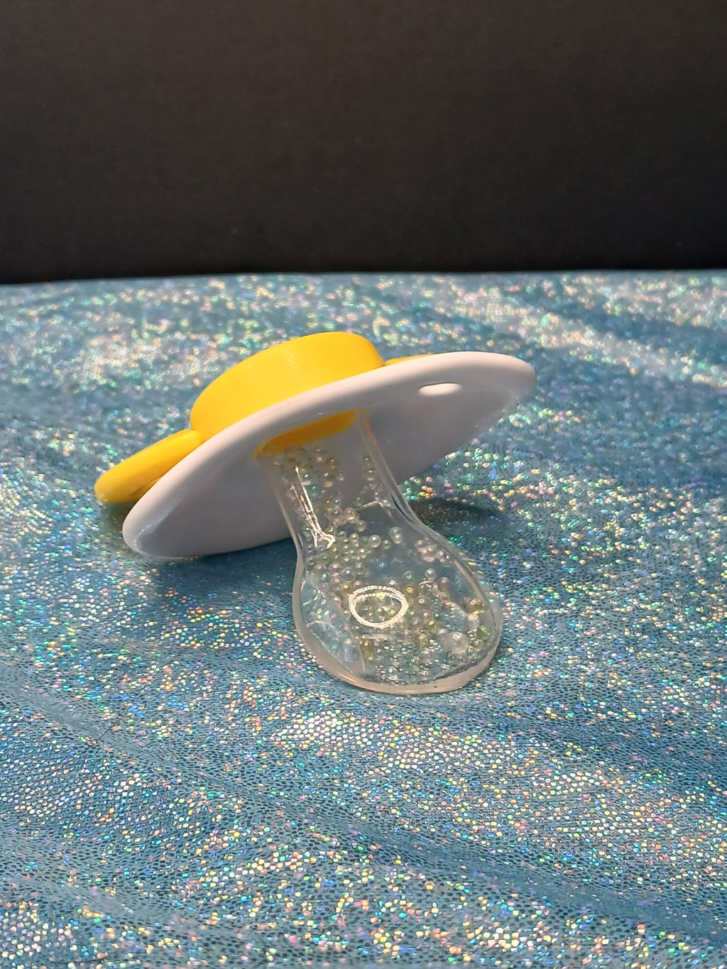 Yellow Froggies - Adult OOAK Hand-Painted Pacifier