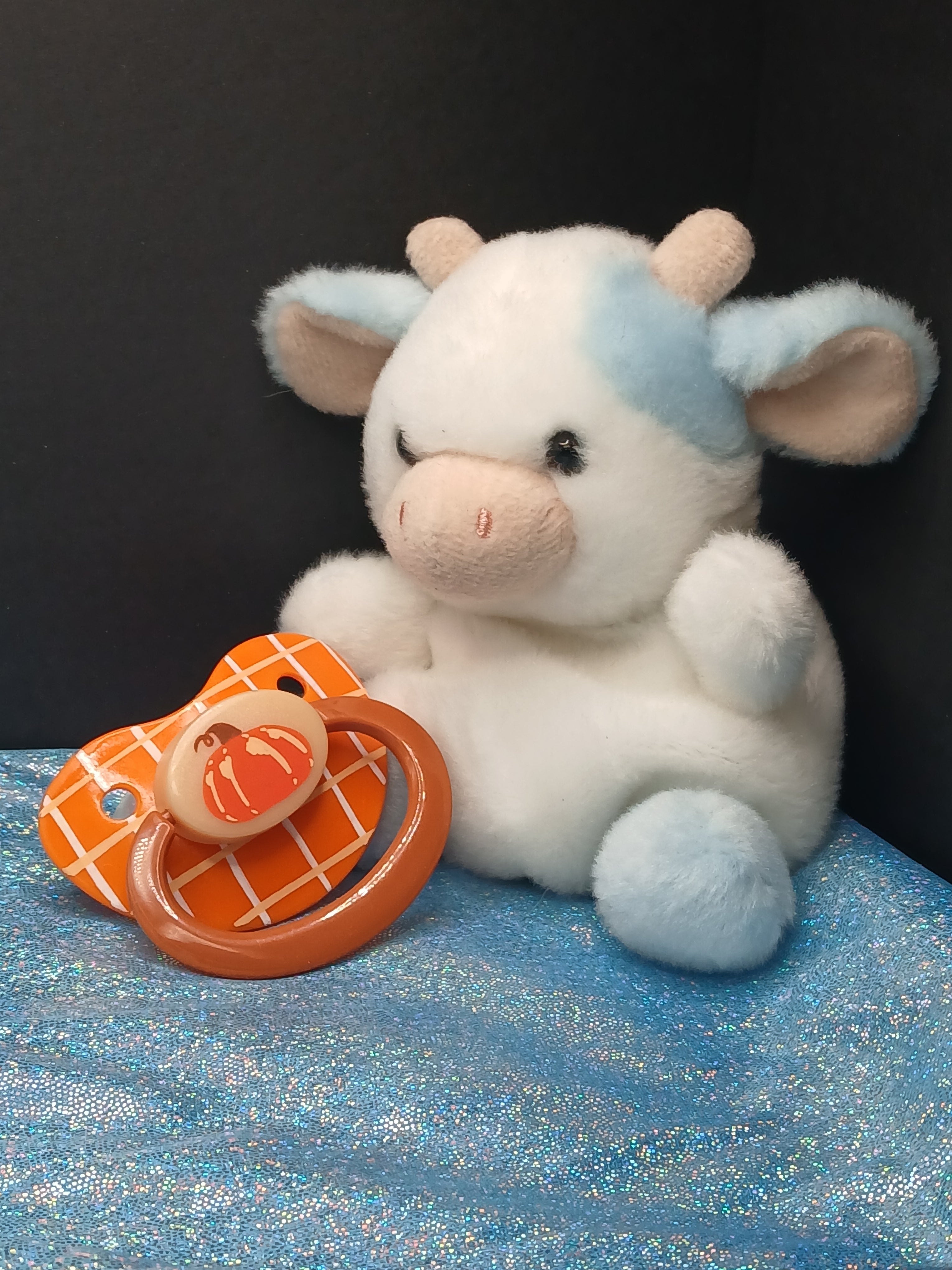 Pumpkin - Adult OOAK HAnd-Painted Pacifier