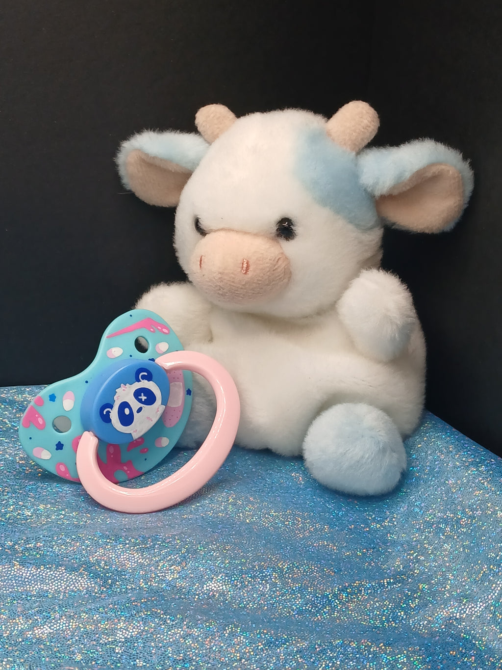 Panda Menhera - Adult OOAK Hand-Painted Pacifier