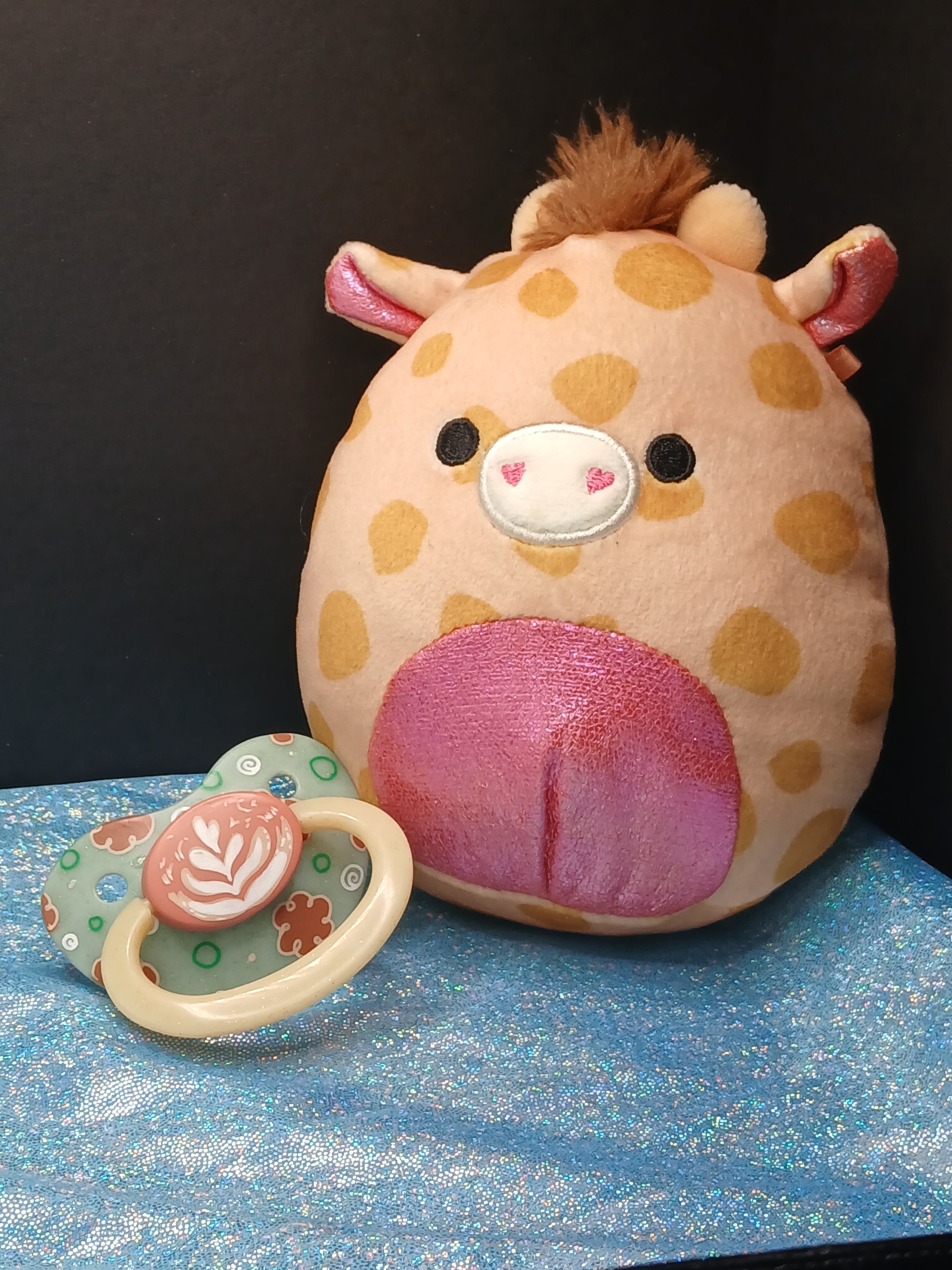 Latte - Adult OOAK Hand-Painted Pacifier