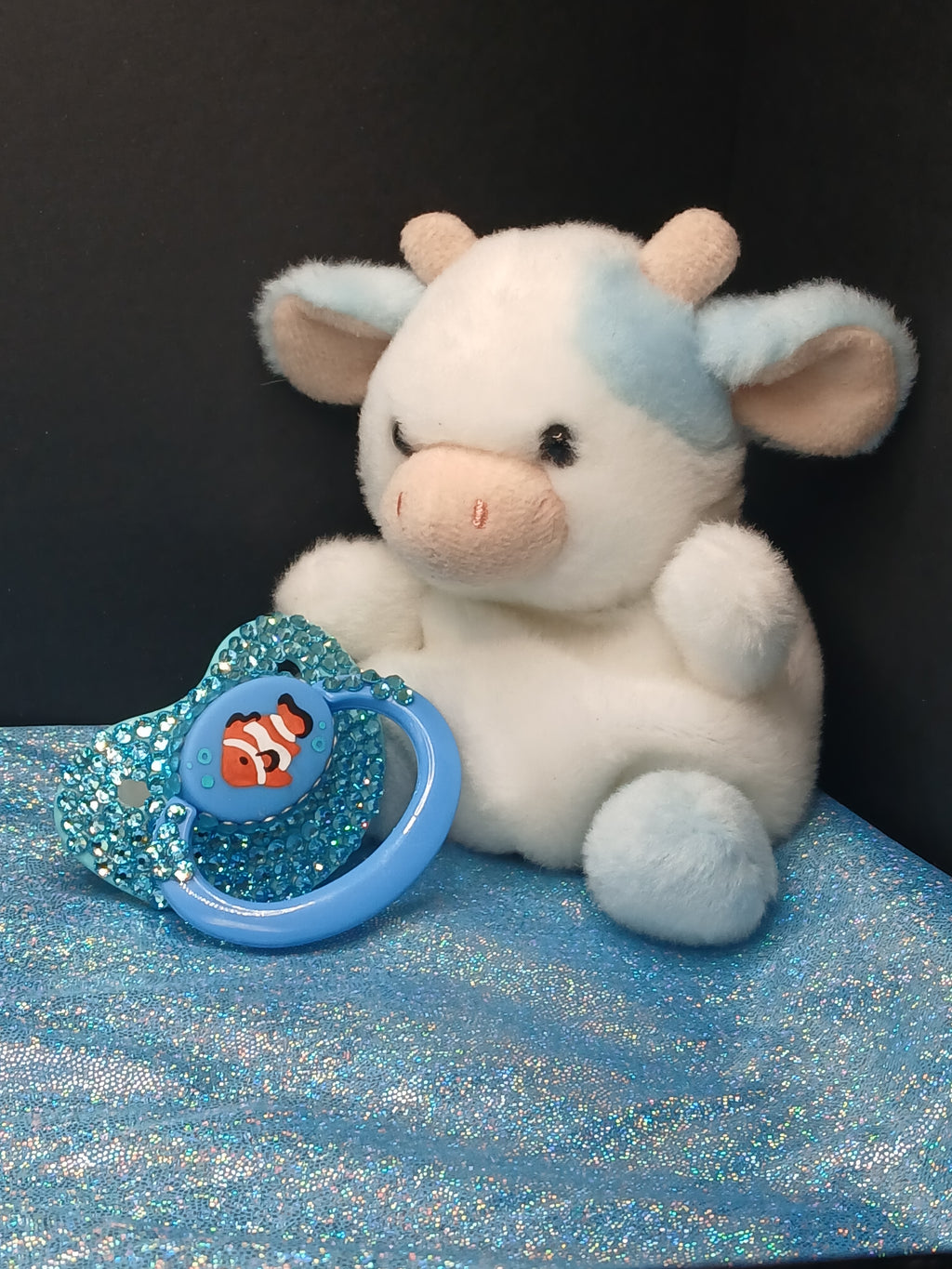 Bejeweled Clown Fish - Adult OOAK Hand-Painted Deco Pacifier