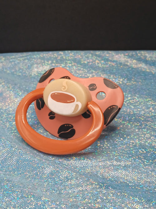 Coffee Beans - Adult OOAK Hand-Painted Pacifier