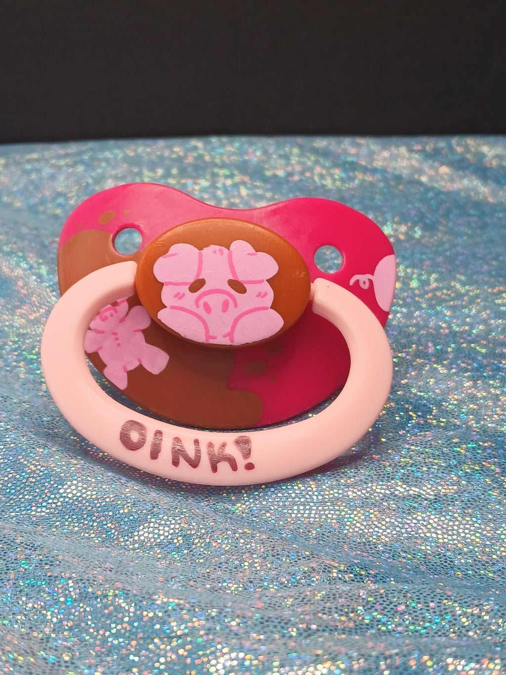 Oink - Adult OOAK Hand-Painted Pacifier