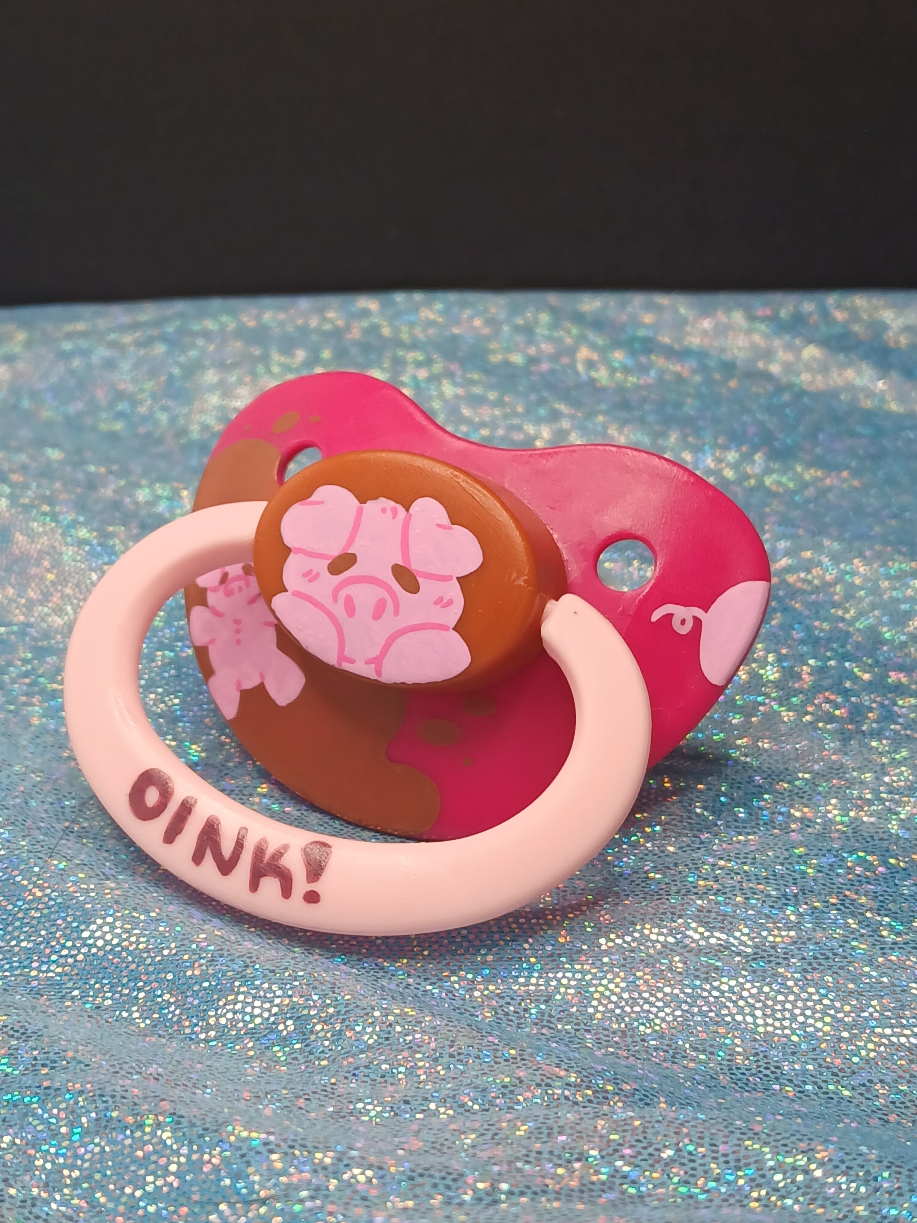 Oink - Adult OOAK Hand-Painted Pacifier