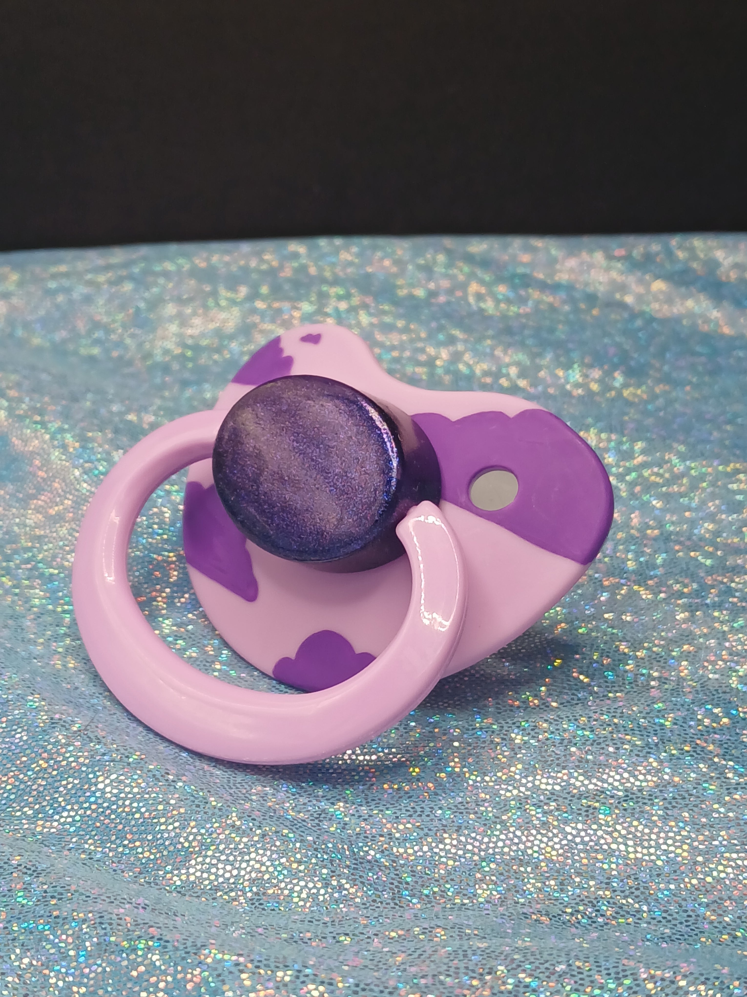 Purple Skies - Adult OOAK Hand-Painted Pacifier